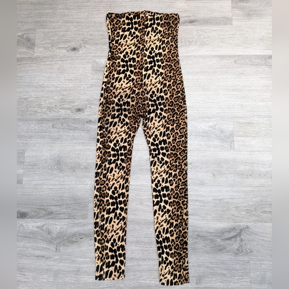 Fashion Nova jumpsuit, romper, one piece, leopard pants, stretchy leotard, party - Picture 5 of 7